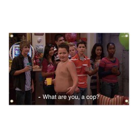 "What Are You, A Cop?" Flag 3x5 Ft Funny Flags with 4 Brass Grommets for College Dorm Room Decor, Flags for Living Room Man Cave Home Decoration