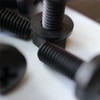 20 x Black Pan Head Screws Polypropylene (PP) Plastic Nuts