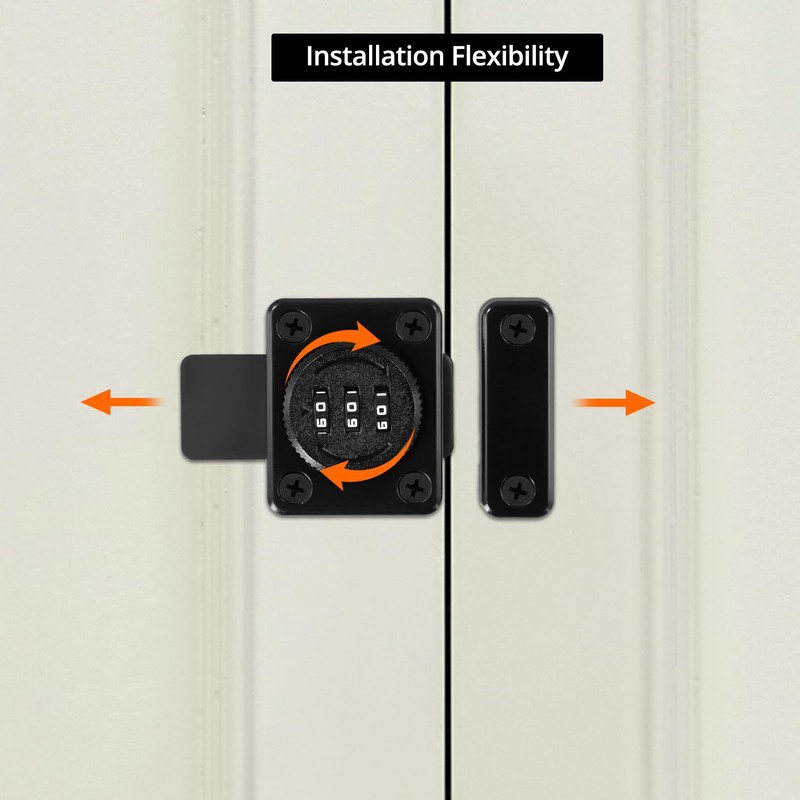 QWORK Keyless Cabinet Password Latch, Combination Lock for Wooden, Glass,