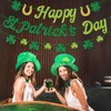 GULWAT Glitter Happy St. Patricks Day Banner Pre-Assembly Spring Shamrock