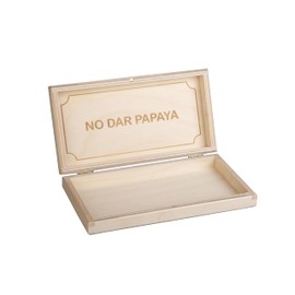 TREELIKESU Wooden Box Dollar 21 x 10 x 4 cm with Magnet | No DAR Papaya | Gift Box, Storage Box with Lid, Wooden Box, Jewellery Box, Wooden Box