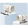 Nalle 4 Inch Inline Duct Fan Radon Fan with Remote