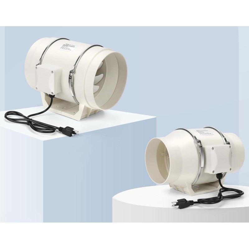 Nalle 4 Inch Inline Duct Fan Radon Fan with Remote