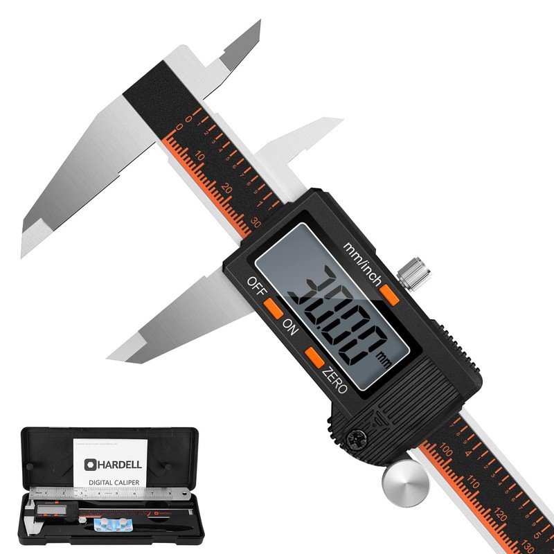 HARDELL Digital Caliper, 6 Inch Stainless Steel Caliper Measuring Tool
