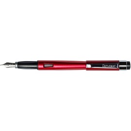 DIPLOMAT - Magnum - Fountain Pen in Stainless Steel - Burned Red - Resistant and Elegant - 2 Years Warranty