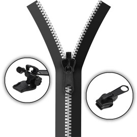 12Pcs/Set Fix Zip Puller Zipper Repair Kit Detachable Zipper Head Instant Zip Slider Repair Instant Kit Zipper Pull Replacement for Coat Jacket Luggage Backpack 3Size