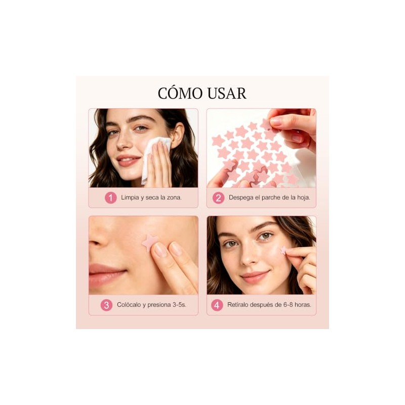 Parches para Acne 320 Piezas, Pimple Patch Estrellas para Granos