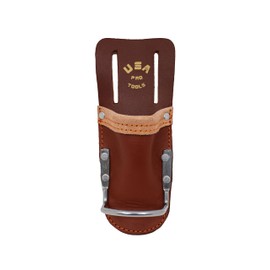 USA Pro Tools Leather Plier Holder and Hammer Holder | Holder for Tool Belt, Steel Loop Hammer Holder (Brown)