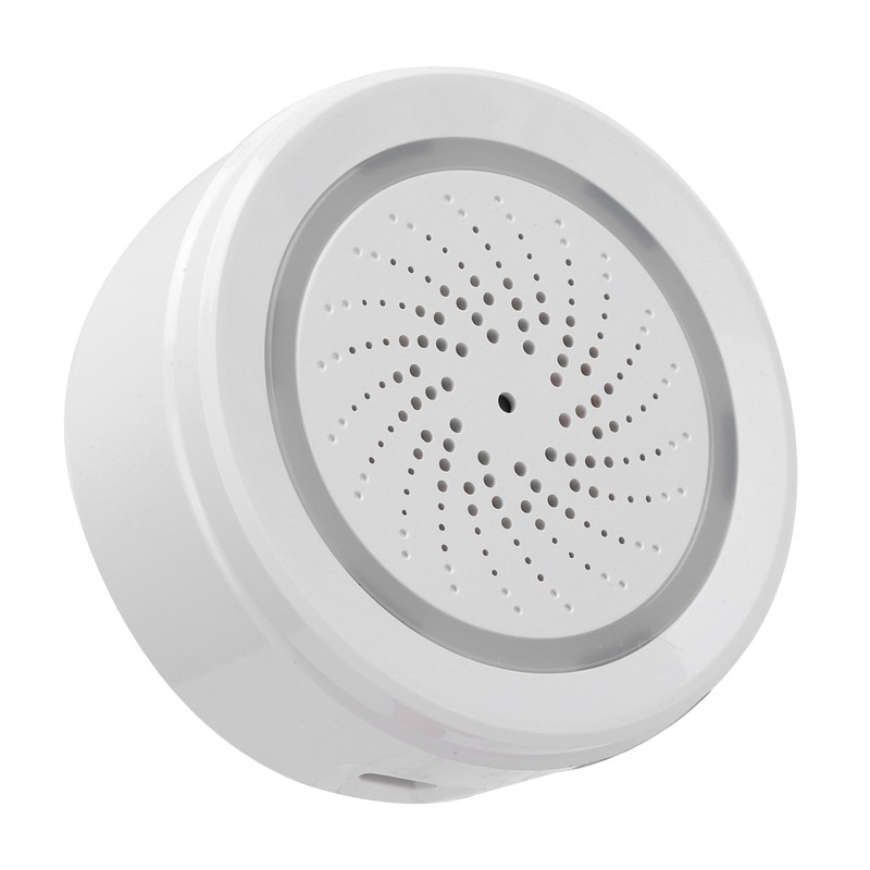 2.4GHz WiFi Temperature Humidity Sensor Detector Sound Light Alarm Smart