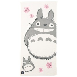Marushin Bath Towel, Ghibli My Neighbor Totoro, Approx. 23.6 x 47.2 inches (60 x 120 cm), Spring Breeze and Totoro, Made in Japan, Imabari, Gauze Towel, 1005022000