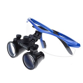 2.5X420MM Dental Surgical Binocular Magnifier Loupes Surgical Magnifier Optical Glasses Color Blue