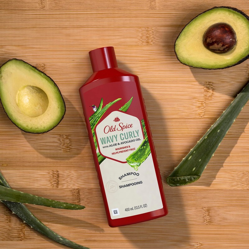 Old Spice Wavy Curly Shampoo with Aloe & Avocado Oil,