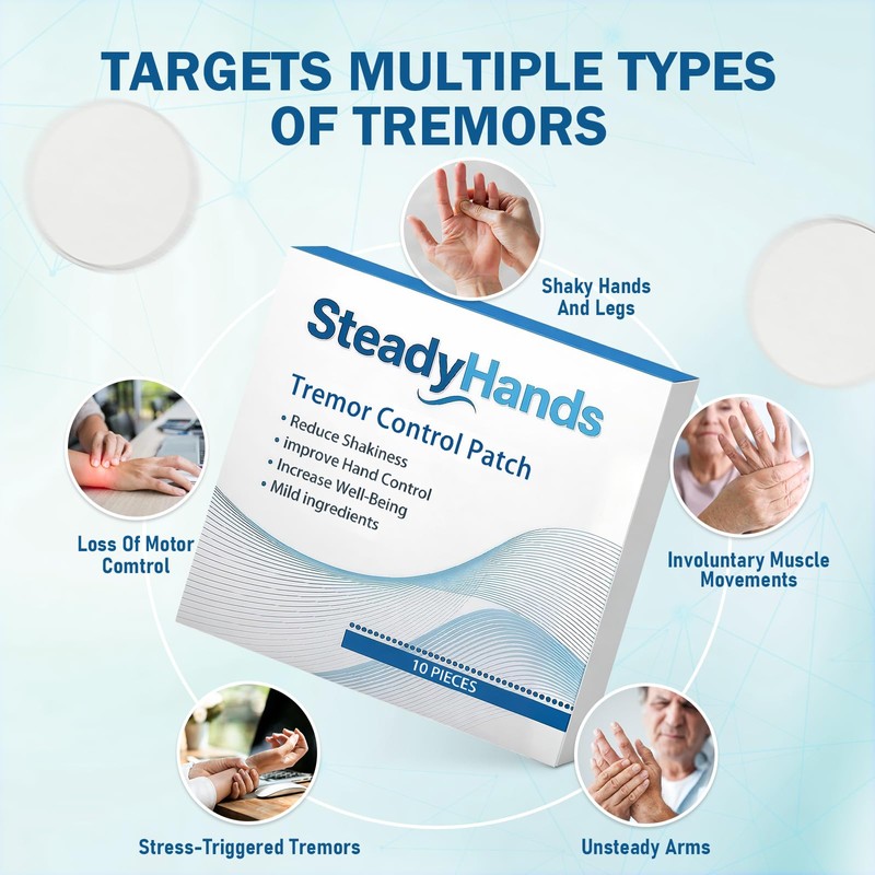 HENGRUNXIN Hands Tremor Control Patch,Essential Tremor and Muscle Stability, Disposable