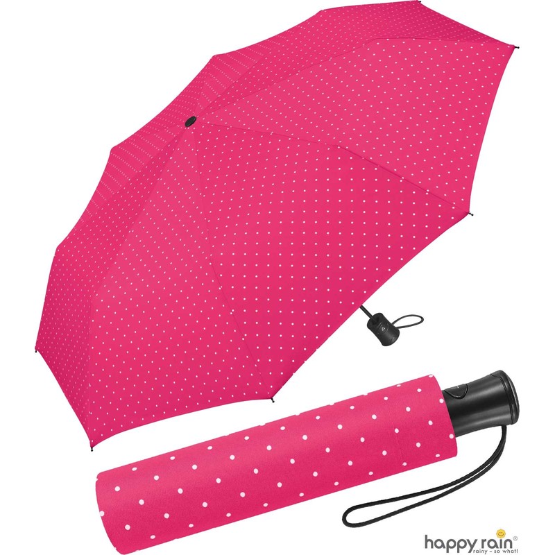 Mini Pocket Umbrella Women's Flash Automatic Dots, Pink, Pocket umbrella