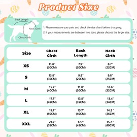 Vehomy 4-Pack Pet Dog Easter Pajama Puppy Easter Onesies Cat Pjs with Easter Egg Carrot Bunny Stripes Patterns for Small Dogs Easter Dog Clothes Outfits Shirts Jumpsuits XS