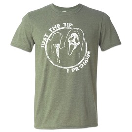 Ghostface Tshirt Scary Movie Scream Meme Ghostface Mask Print - (Green, XL)