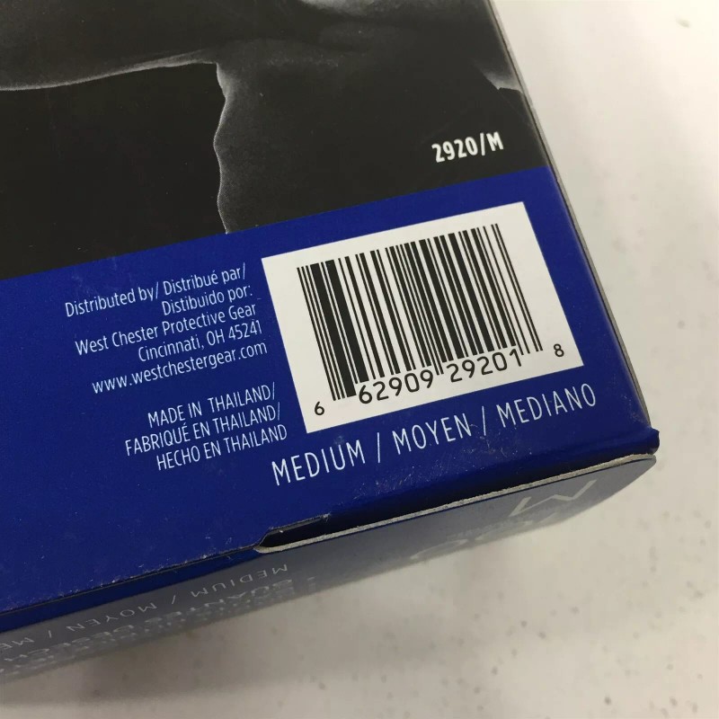 Westchester 2920 Nitrile Disposable Gloves Black M- 5 Mil- Box