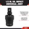 Performance Tool M968 1/2-Inch Drive Impact Universal Joint, Black