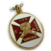 Masonic Collectibles Knights Templar Skull Crossbones Crusaders Solomons Temple Pendant
