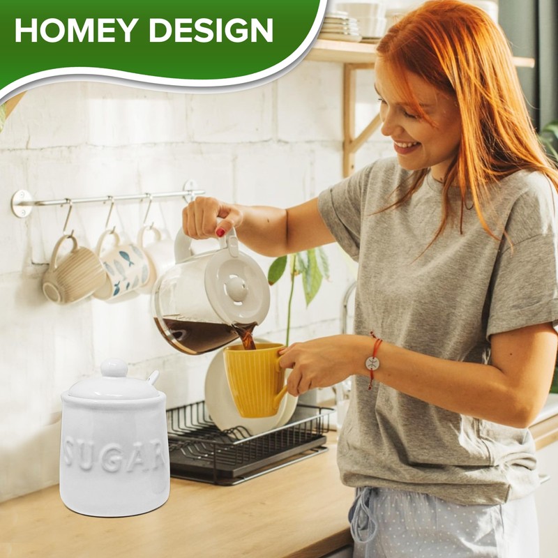 Kovot 10 oz Ceramic Sugar Jar & Spoon Set -