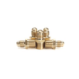 LTWFITTING Brass Flare 1/4" OD x 1/4" Male NPT Connector Tube Fitting(Pack of 5)