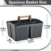 VITEVER Portable Shower Caddy Basket with Compartments, Plastic Divided Cleaning
