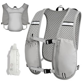 Running Vest for Men and Women, Running Backpack with 500 ml Water Bottle, Hydration Vest, Running, Adjustable Chest Straps, Ultralight & Breathable for Outdoor Runs, Jogging, Hiking, Cycling