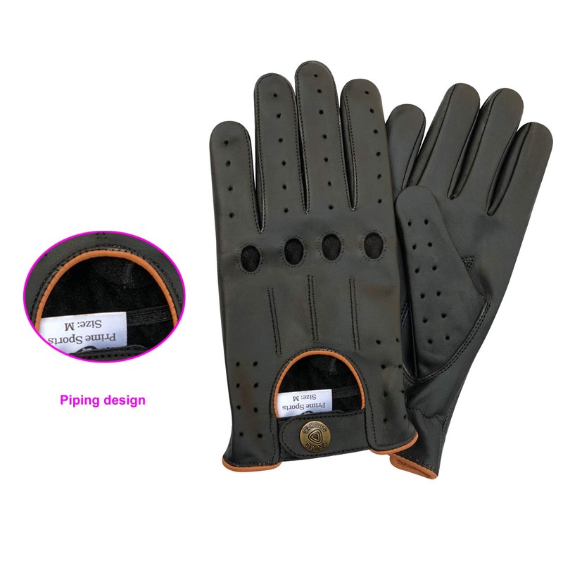 Prime Men’s Driving Gloves in High-Quality Soft, Genuine Leather without