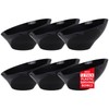 bUCLA 12 Pack Black Plastic Serving Bowls - 20 OZ