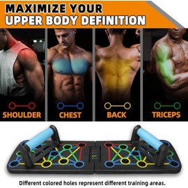 WOYAODONG Push Up Board，Portable Multi-Function Foldable Pushup Fitness Stand for Floor,Fitness Strength & Exercise Training for Men & Women