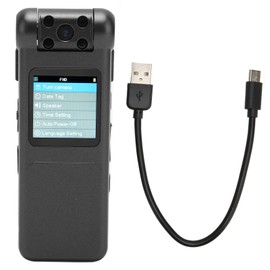 Video Recorder Multifunctional 1080P HD Noise Reduction Motion Detection Small Recording Device with Camera Neutral English 64GB