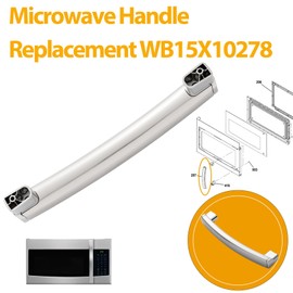 WB15X10278 Microwave Oven Door Handle Replacement Compatible with GE Hotpoint JNM3161MF1SA JVM3160RF1SS JNM3161RF1SS Microwave DoorParts Replace AP5790517 261300714902 3025557 PS8754175