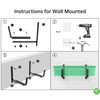 HFHOME 6PCS Adjustable Planter Box Brackets, Brackets for Window Boxes