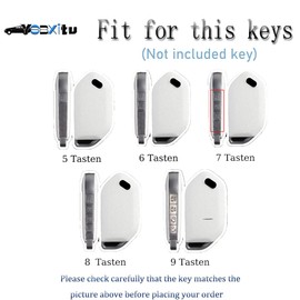 Ysbxitu Key Case for Kia Remote Control Cover with Key Fob Fits Kia Telluride EV9 Picanto GT Line Sorento Sportage Carnival KX3 Seltos KX5 New K5 Scratch-Resistant Key Box A Grey