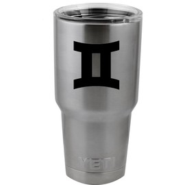Zodiac Sign Gemini Silhouette Vinyl Sticker Decal for Yeti Mug Cup Thermos Pint Glass (4" Wide - Decal ONLY, NO Cup)