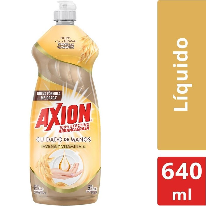 Axion Avena Lavatrastes Líquido Con Vitamina E Suave 640ML
