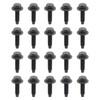 GoaMotors 20pcs Hex Washer Head Spin Lock Body Bolts Dark