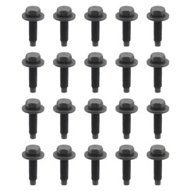 GoaMotors 20pcs Hex Washer Head Spin Lock Body Bolts Dark Grey Phosphate Finish
