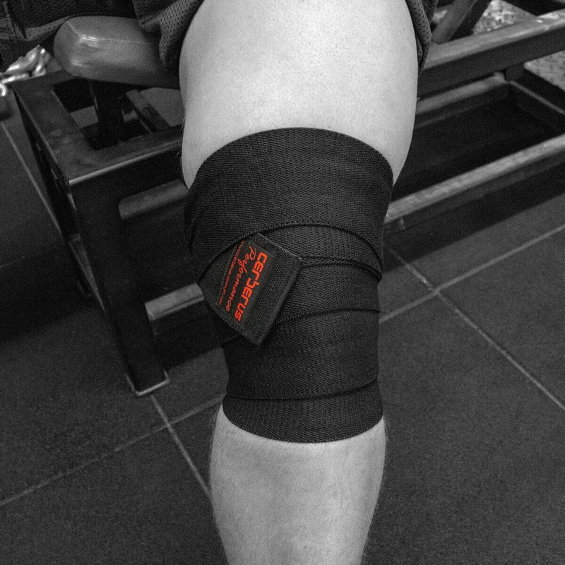 CERBERUS Strength Performance Knee Wraps - Strongman Powerlifting Bodybuilding Gym