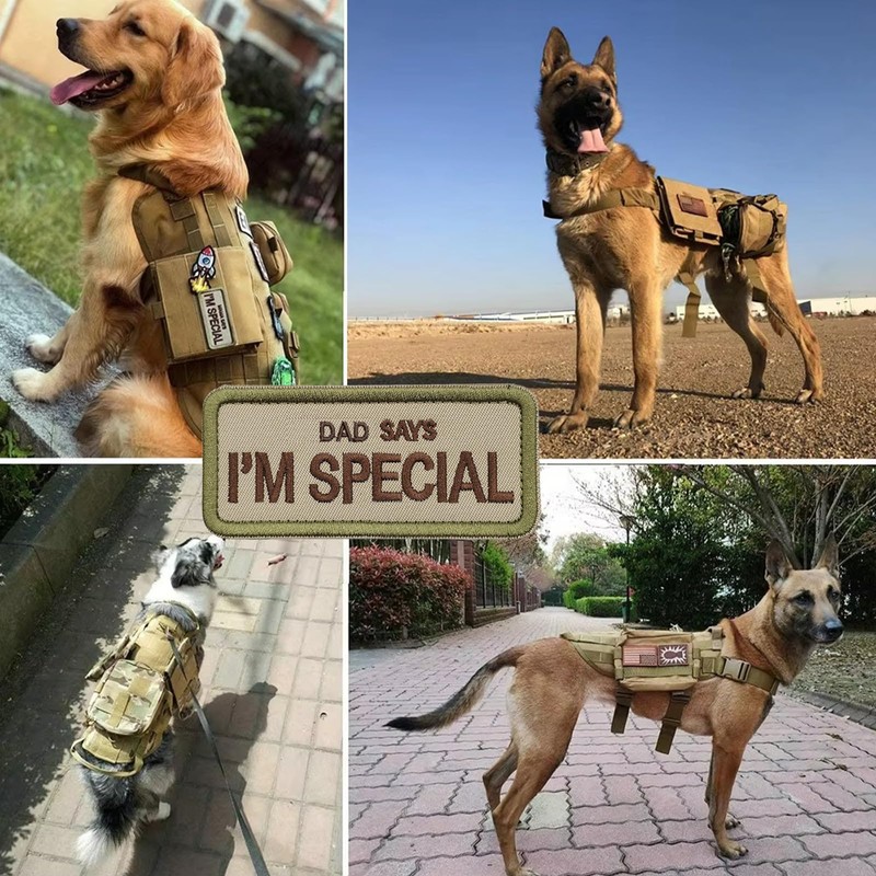 2 Pcs Dog Patches,Dad Says I'm Special Tactical Patch, Funny