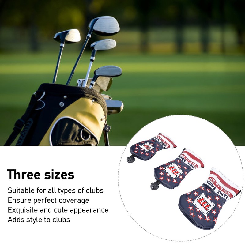 Golf Club Head Cover Set Waterproof PU Leather Golf Club