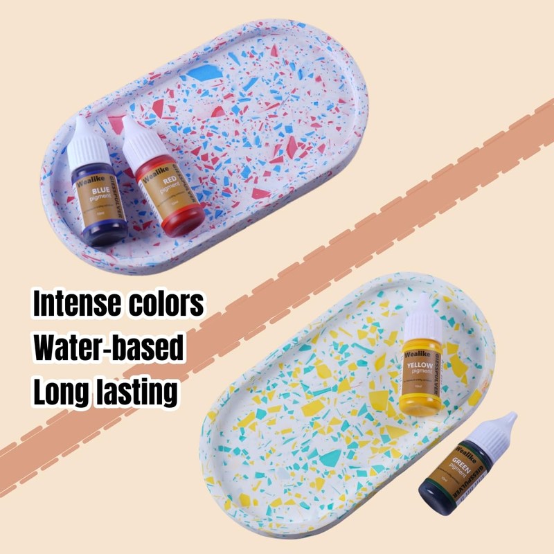 Wealike Water-Based Pigment 0.34oz/10ml x 9 Set for Eco Resin