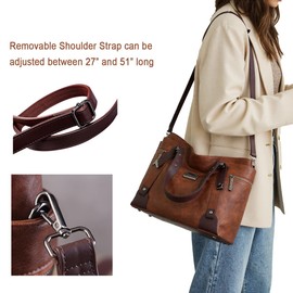 Ruvafeny Tote Bag for Women, Vegan Leather Handbags and Purse for Women with Compartments, Stylish Womens Shoulder Crossbody Satchel Bags for Work, Travel