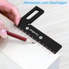 3D Mitre Square Multifunctional 22.5-90 Angle Measure Aluminium Alloy High