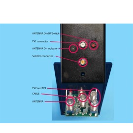 Antennatek 065856 Wall Plate Power Supply 3 TV/FM connectors Black