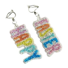 Cute Acrylic Easter Rabbit Clip on Earrings Colorful Holiday Easter Bunny Non Pierced Earrings for Women Jewelry Gift-Style B