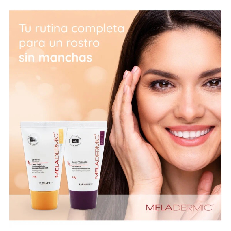 Kit Rutina Facial Despigmentante Meladermic Crema Día Noche Todo Tipo