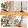 Ciieeo Stainless Steel Cheese Grater with Wooden Handle - Three-Sided
