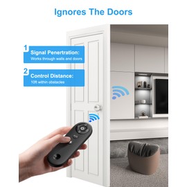 Vovamo Motion Sensor Lighting Indoor with Remote Control,9.8" Rechargeable Under Cabinet Lights, Magnetic Closet Lights Battery Operated (Warm) 5 Pack