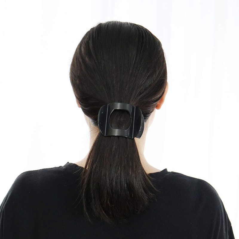 2 x schwarz Plastik Damen Barrette Haarpin Haarklammer Haar Clip